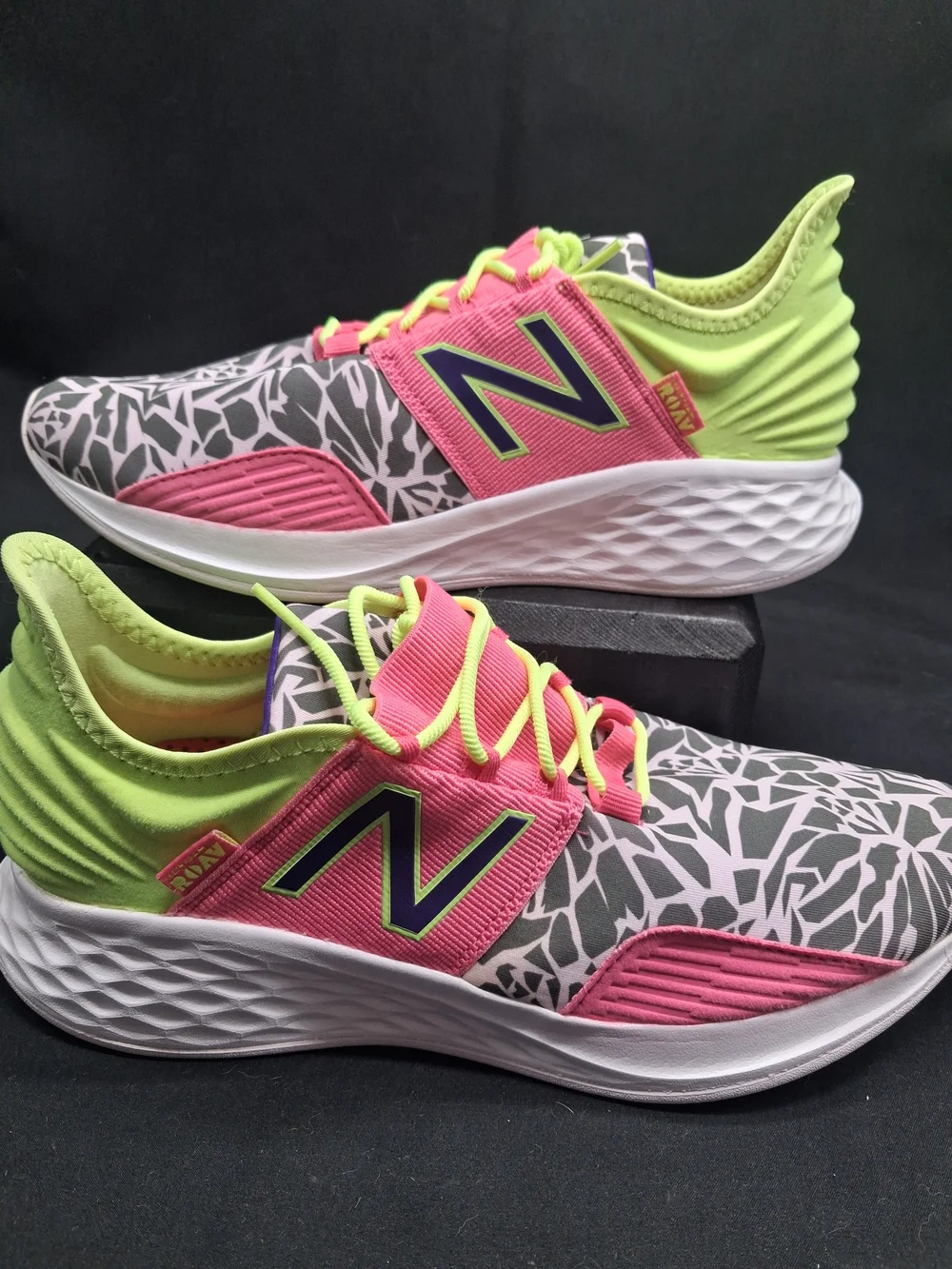 New Balance Womens Pink & Lime Athletic Sneakers